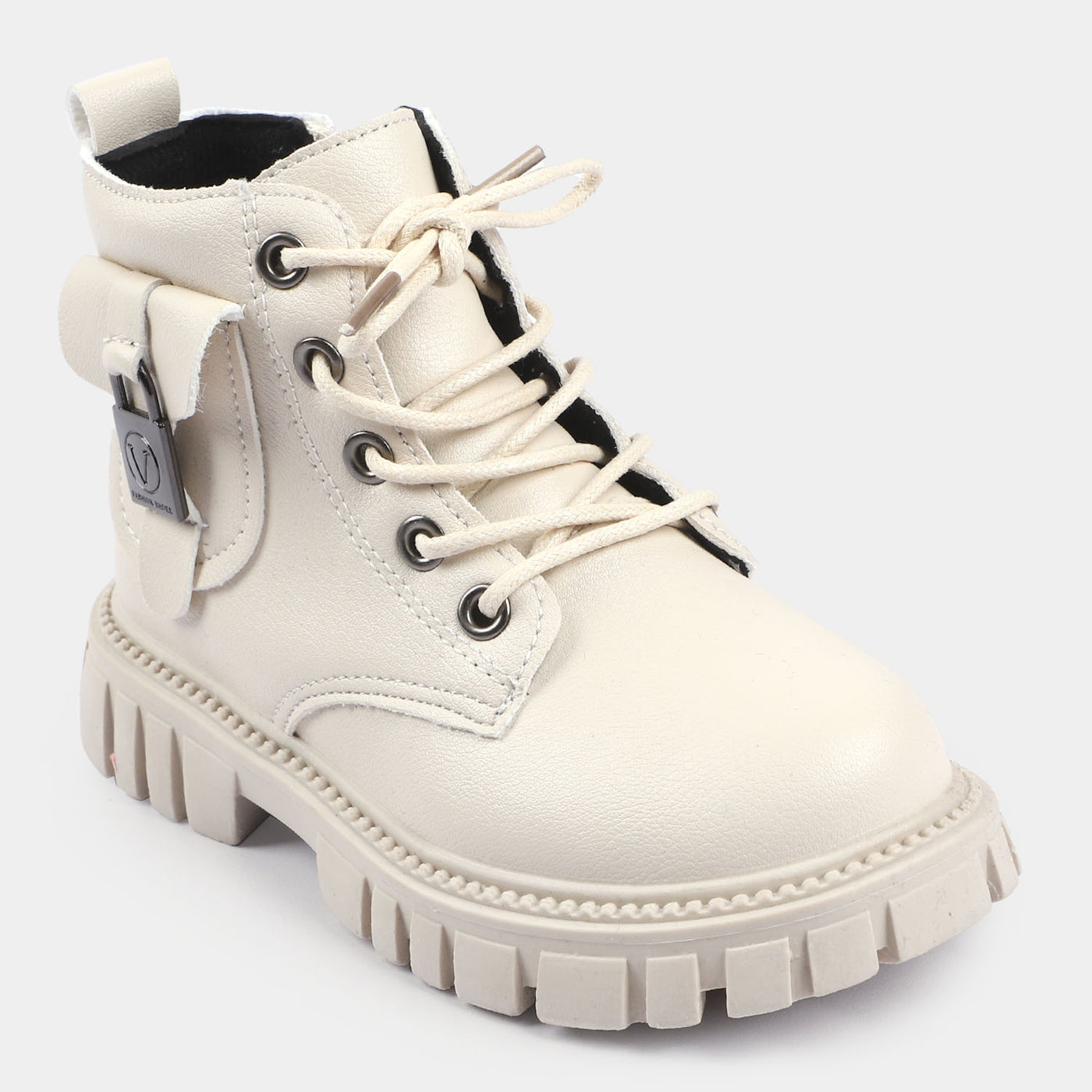 Casual Lace Up Boots For Boys 06 Off-WHITE