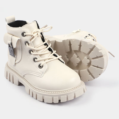 Casual Lace Up Boots For Boys 06 Off-WHITE