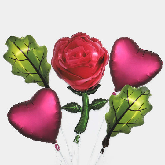Rose Foil Balloon | 5 Pcs