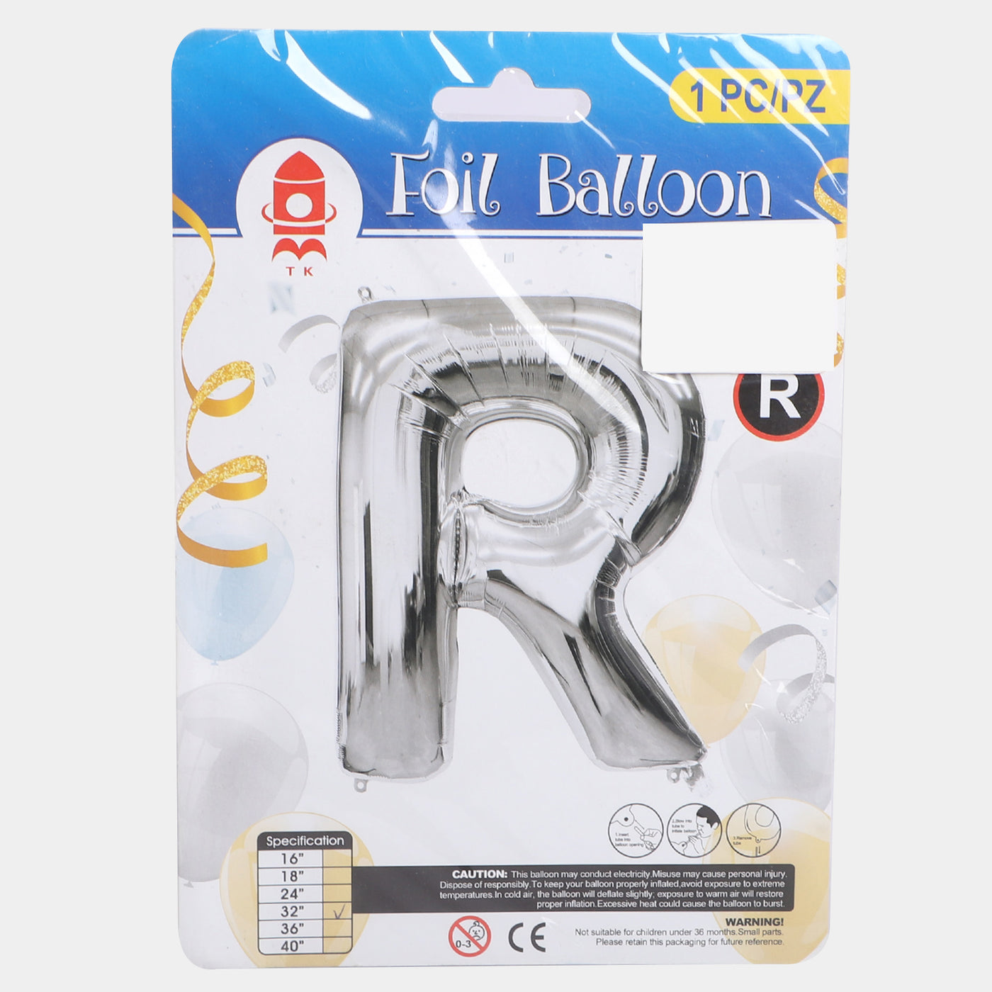 1PC Decoration Alphabet / Letter Balloon | 32 Inches| (R)
