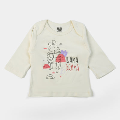 Infant Girls Set 6Pcs Llama -Vanilla Cream