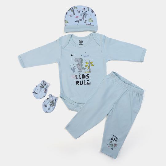 Infant Boys Set 4Pc Dino (R)-Saltwater