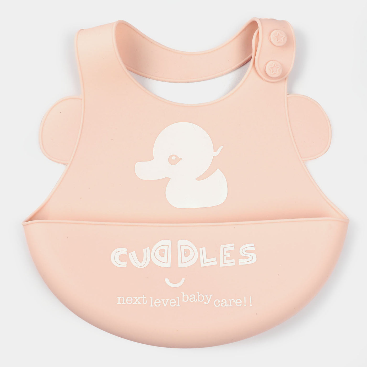 Fold & Go Cuddles Silicon Baby Bib | Pink
