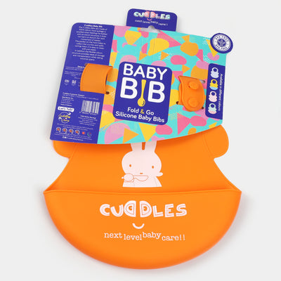 Cuddles Silicon Baby Bib | ORANGE