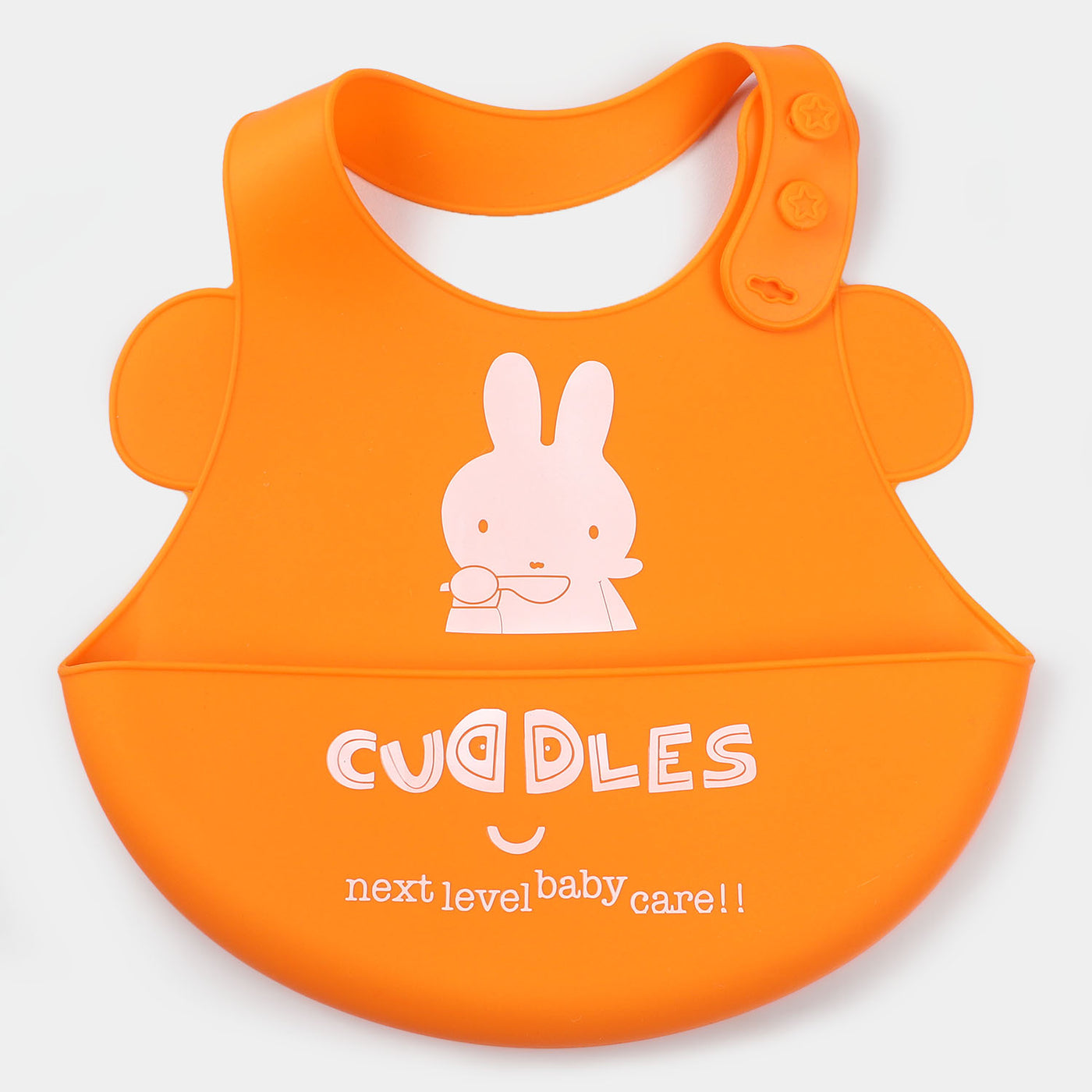 Cuddles Silicon Baby Bib | ORANGE