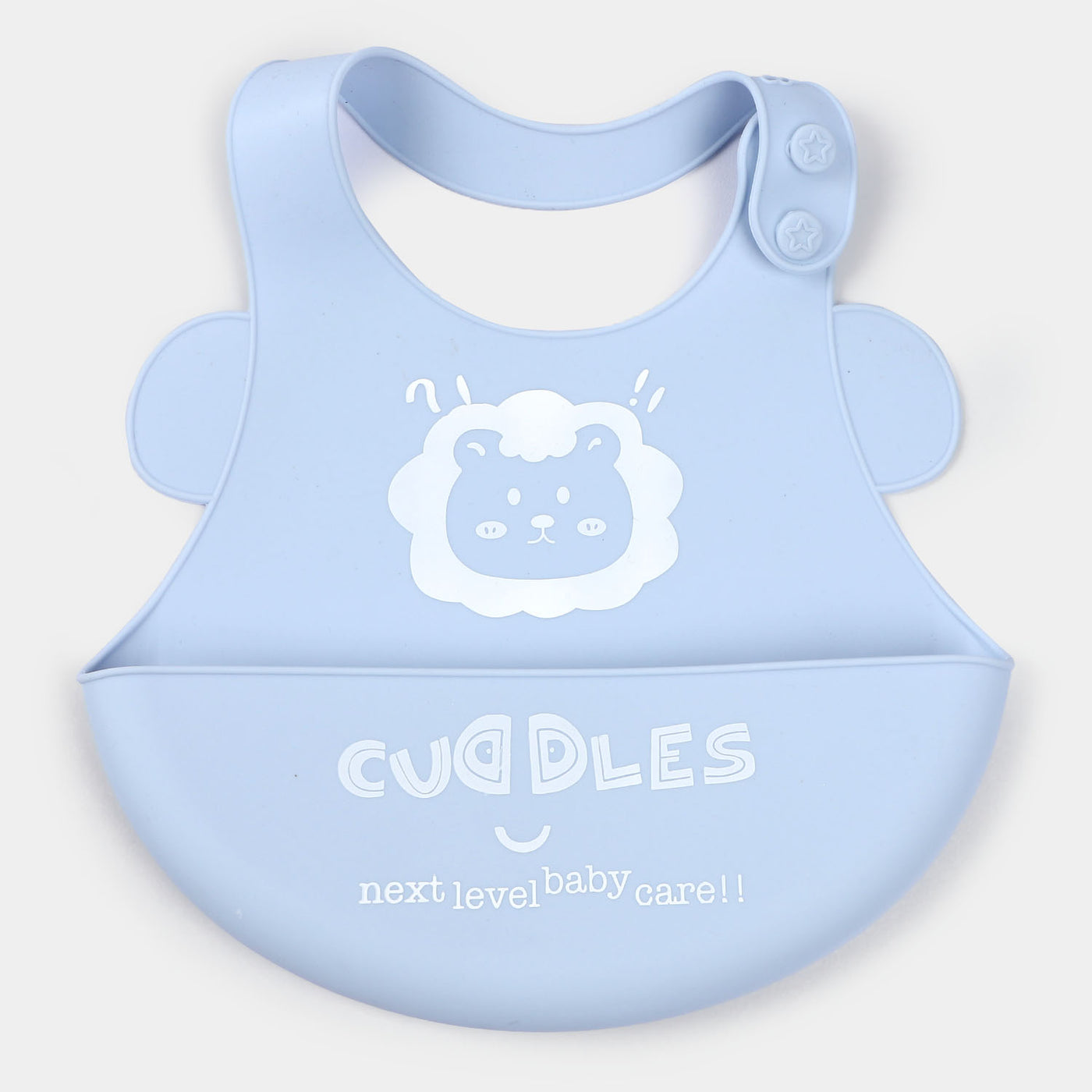 Fold & Go Cuddles Silicon Baby Bib | Blue