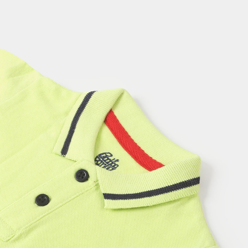 Infant Boys Cotton Polo T-shirt Ship - Sunny Lime