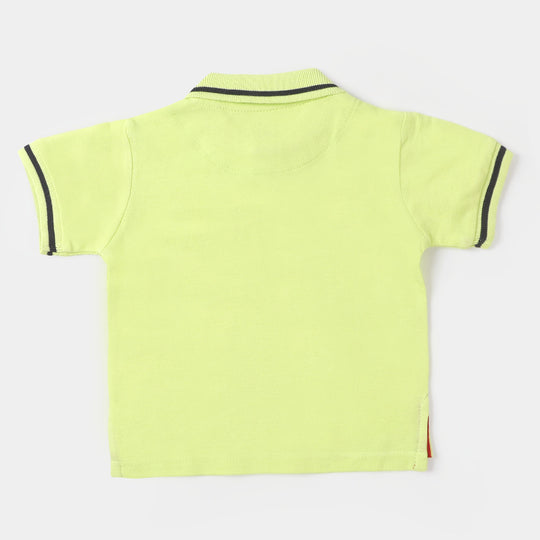 Infant Boys Cotton Polo T-shirt Ship - Sunny Lime