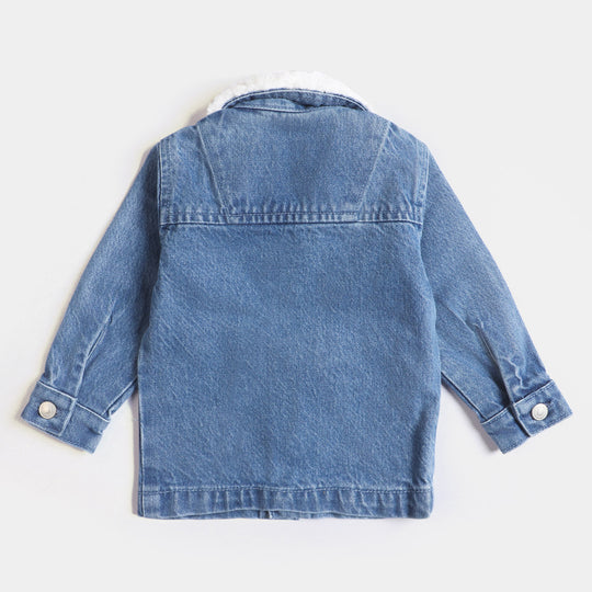 Infant Boys Denim Jacket Bear-Mid Blue