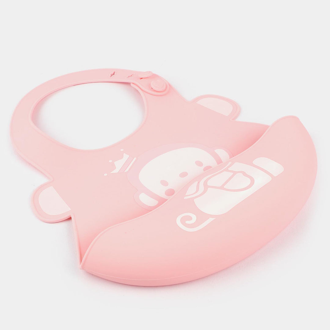 Cuddles Baby Easy Adjustable Silicone Bib-Pink