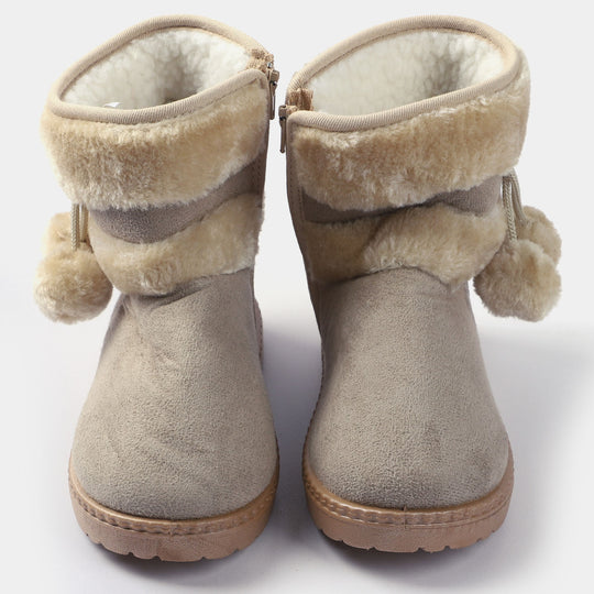 Girls Boots PS-04-BEIGE