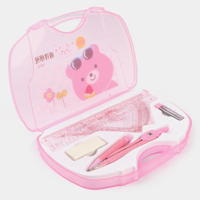 Geometry Set With Box-Pink