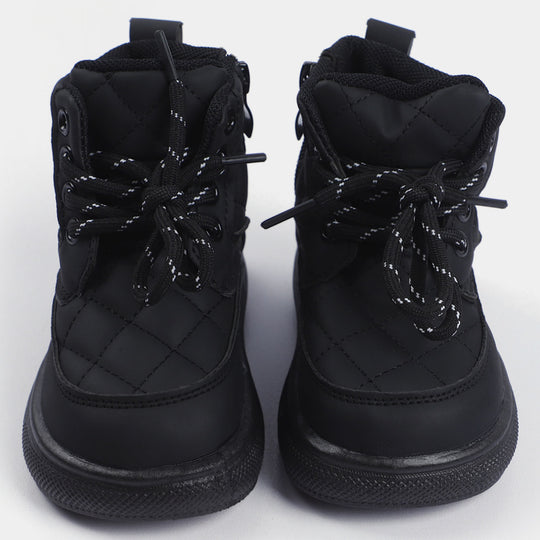 Boys Short Boots PS-08-BLACK