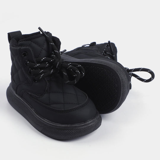 Boys Short Boots PS-08-BLACK