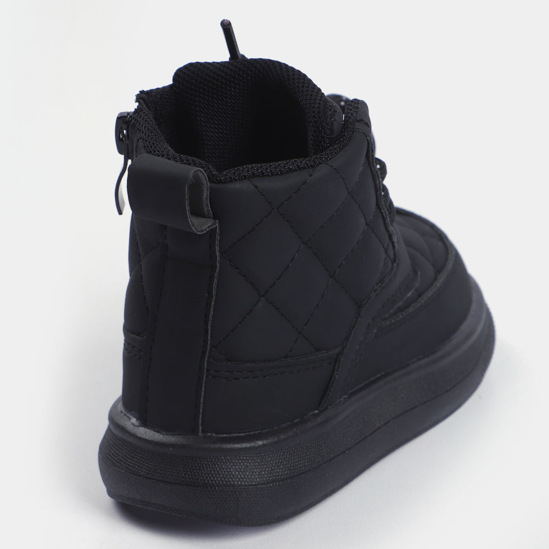 Boys Short Boots PS-08-BLACK