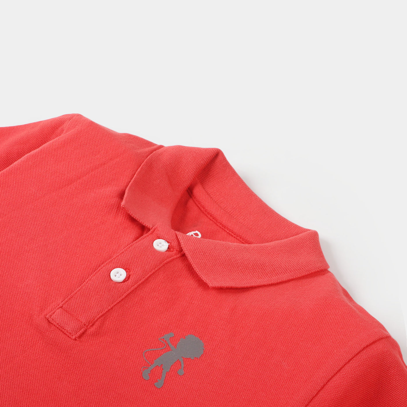 Boys Cotton Polo T-shirt Basic - Poppy Red