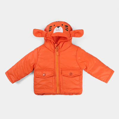 Infant Boys taffeta Quilted Jacket Character-ORANGE