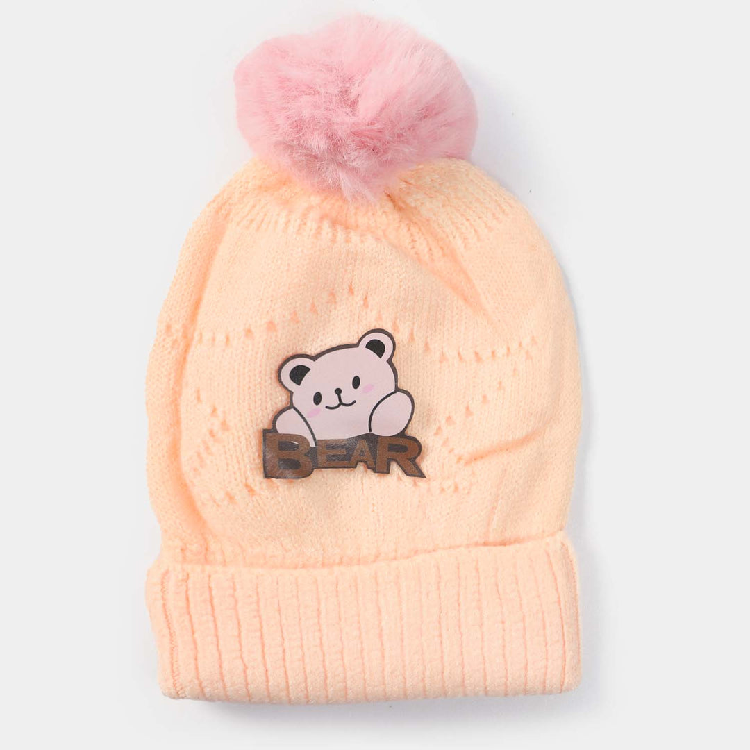 Woolen Cap 6M+ | Peach