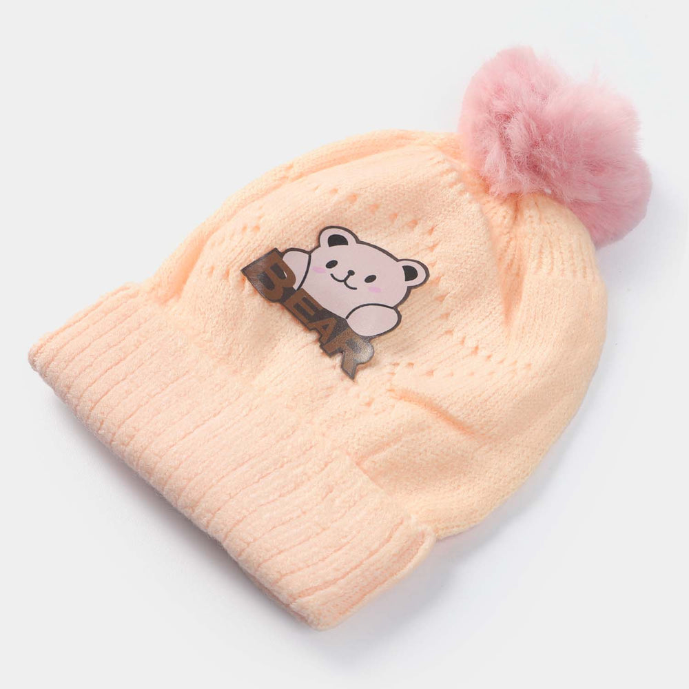 Woolen Cap 6M+ | Peach