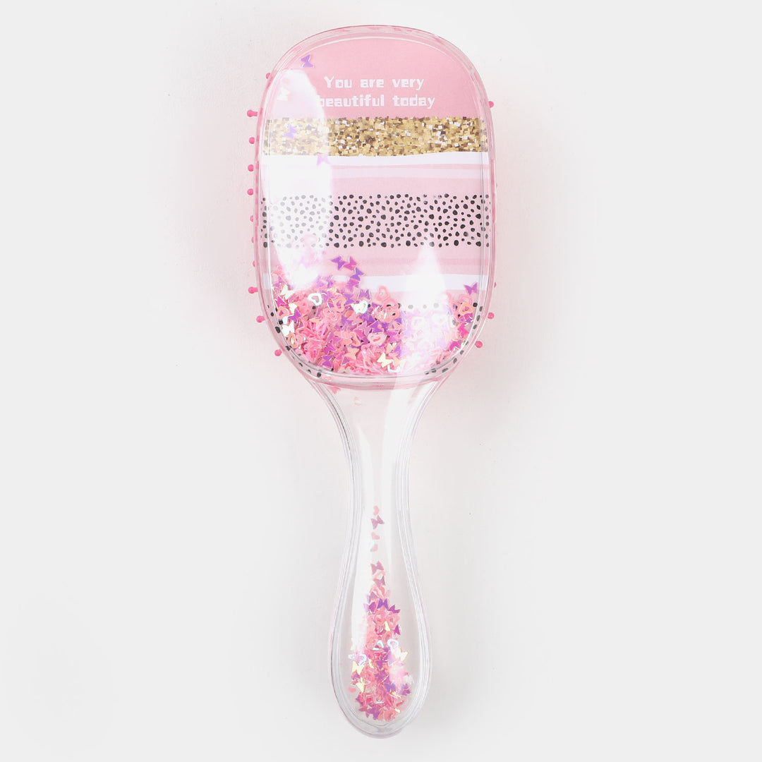 Transparent Glitter Hair Brush For Girls