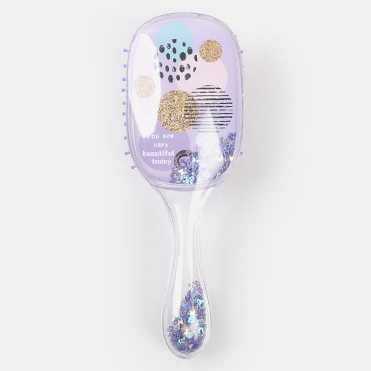 Transparent Glitter Hair Brush For Girls