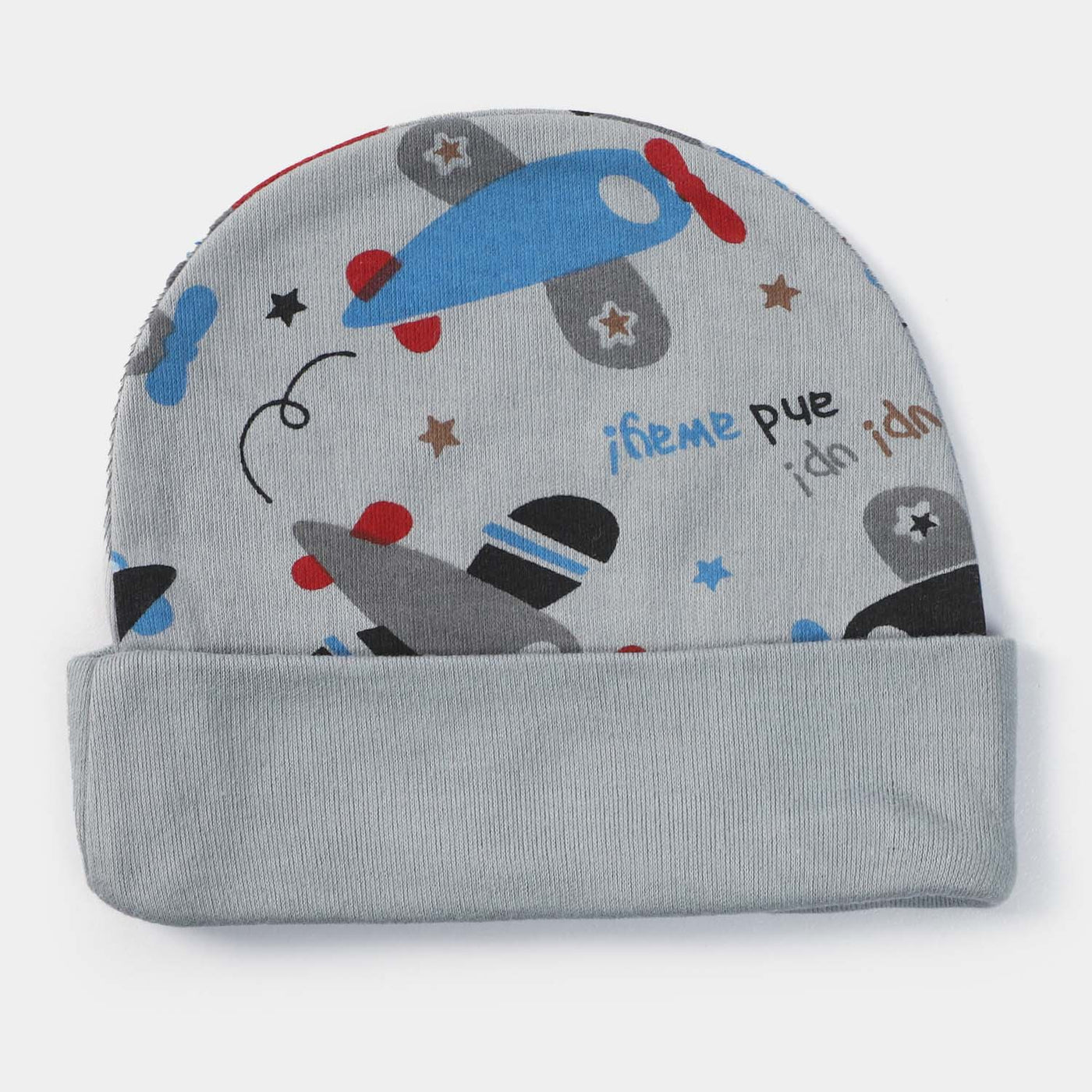 Cap Helicopter Print  D. Gray | 0-3M