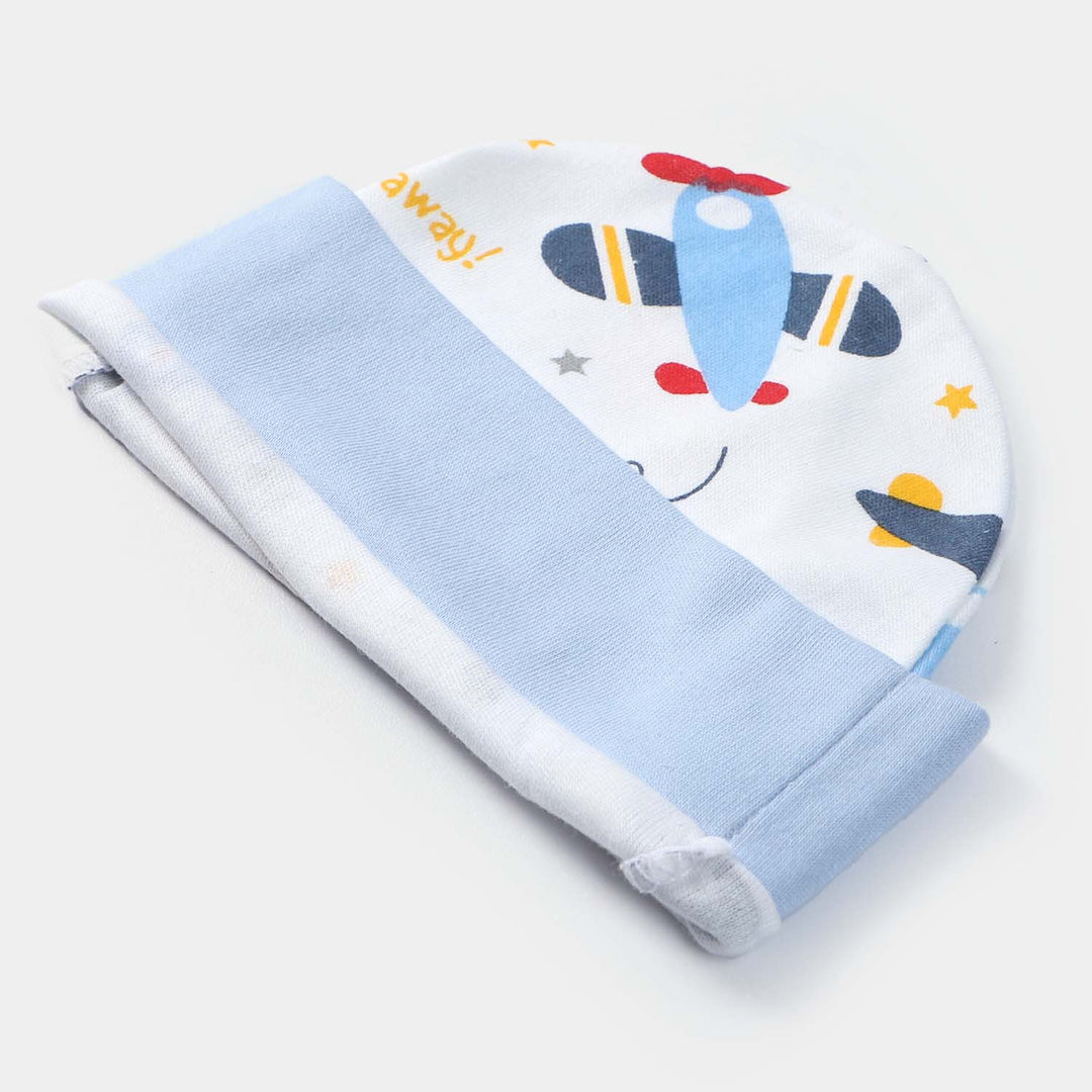 Cap Helicopter Print  W. Blue | 0-3M