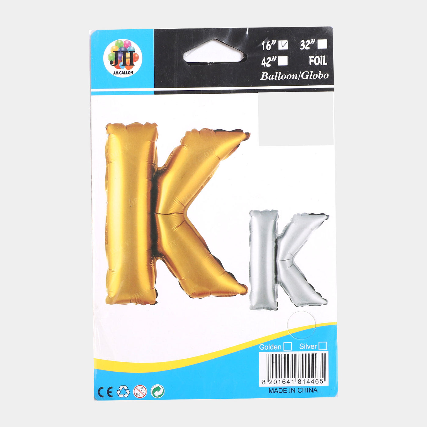 1PC Decoration Alphabet Balloon | 16 Inches|(K)