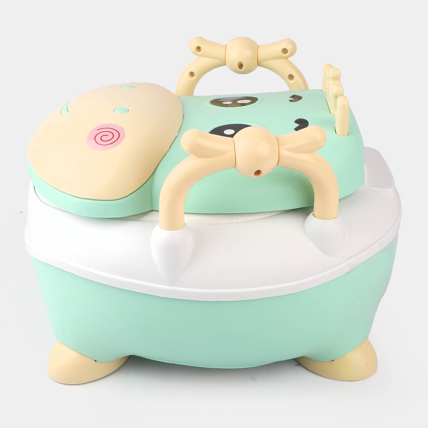Cow Design Baby Potty Seat - Green