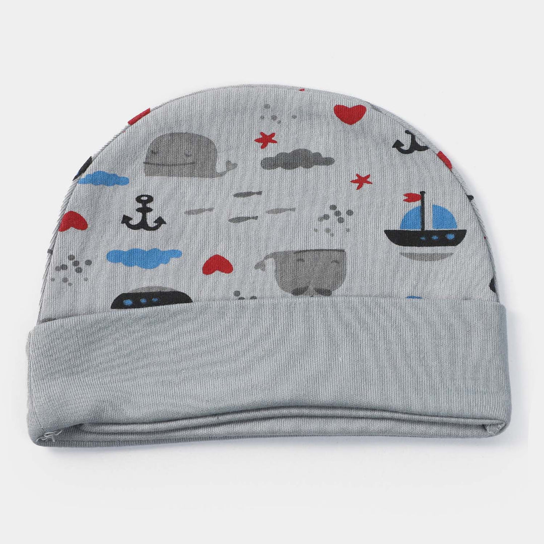 Cap Fish Print D. Gray | 0-3M