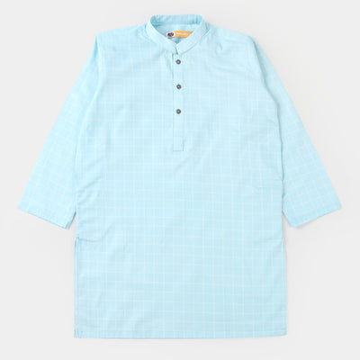 Boys Cotton Kurta - SKY BLUE