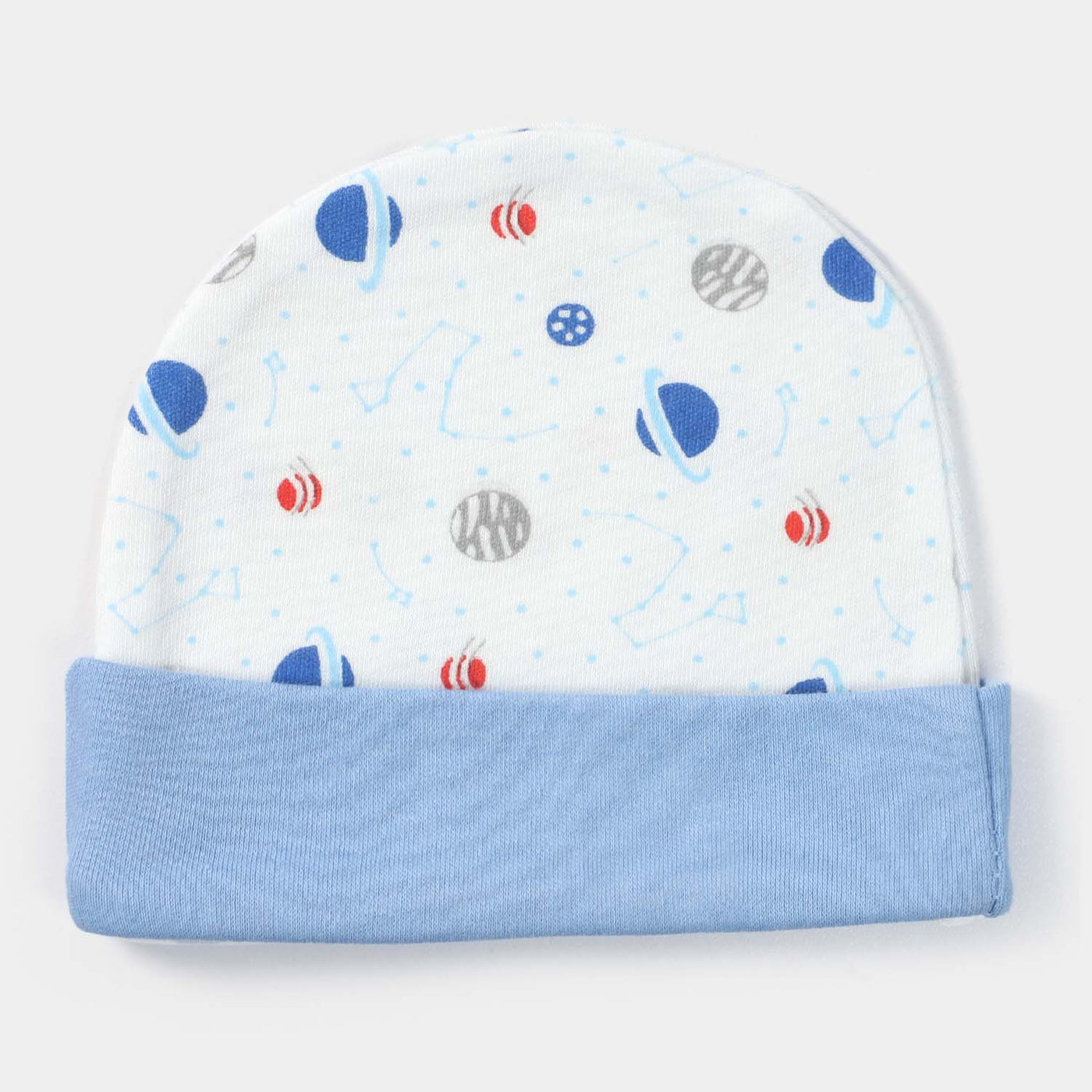 Cap Moon Print W-Blue| 0-3M