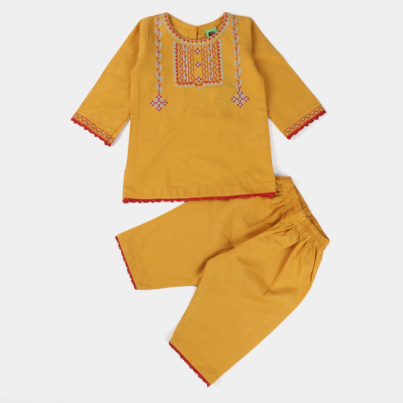 Infant Girls khaddar 2PCs Hoor-Yellow