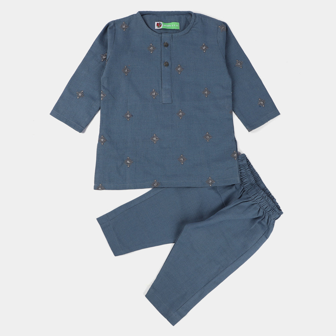 Infant BOYS khaddar 2 PIECE SUIT-P/Blue