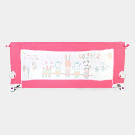 Baby Bed Fence Adjustable Safety Guard Rail | Pink | 2 Meter
