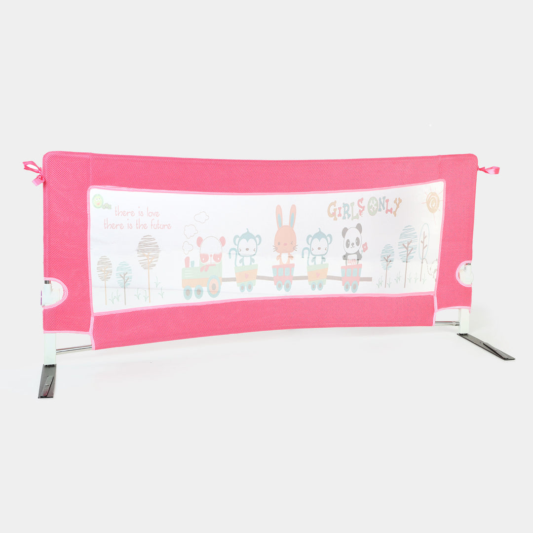 Baby Bed Fence Adjustable Safety Guardrail Pink Meter