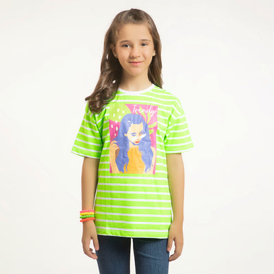 Girls T-Shirt Trendy - F-Green