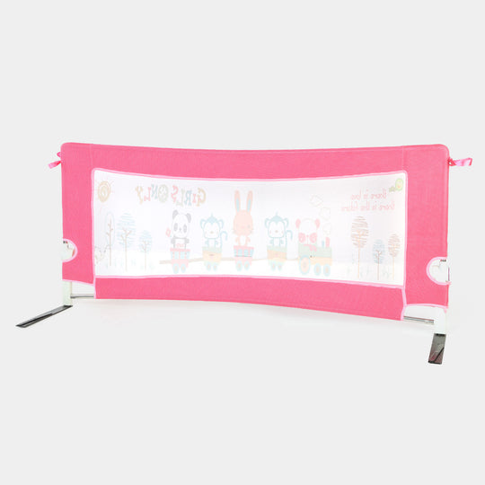 Baby Bed Fence Adjustable Safety Guard Rail | Pink | 2 Meter