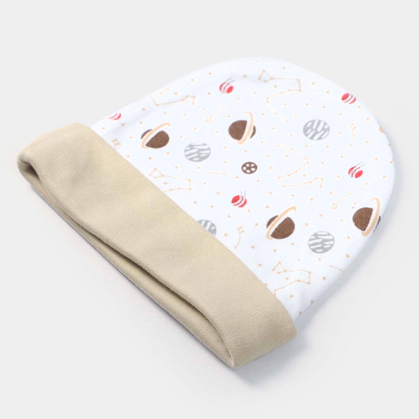 Cap Moon Print W-Skin | 0-3M