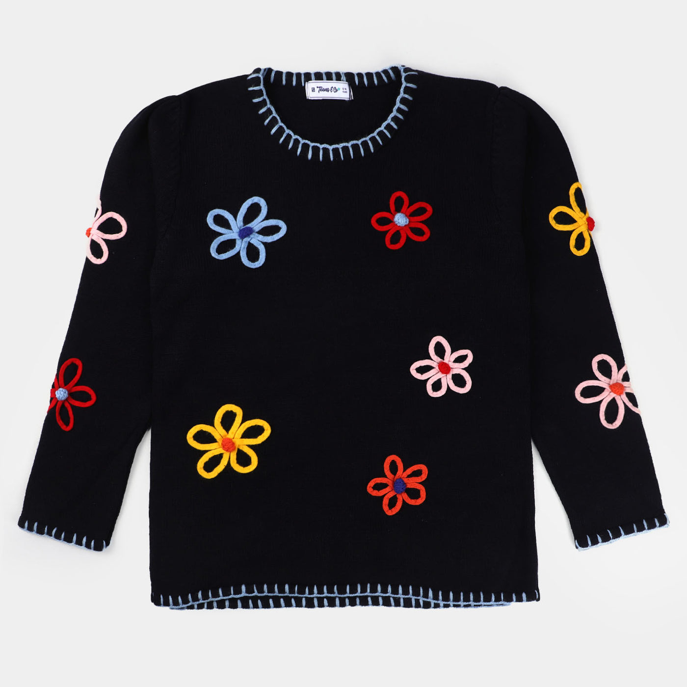 Teens Girls Knitted Sweater -NAVY