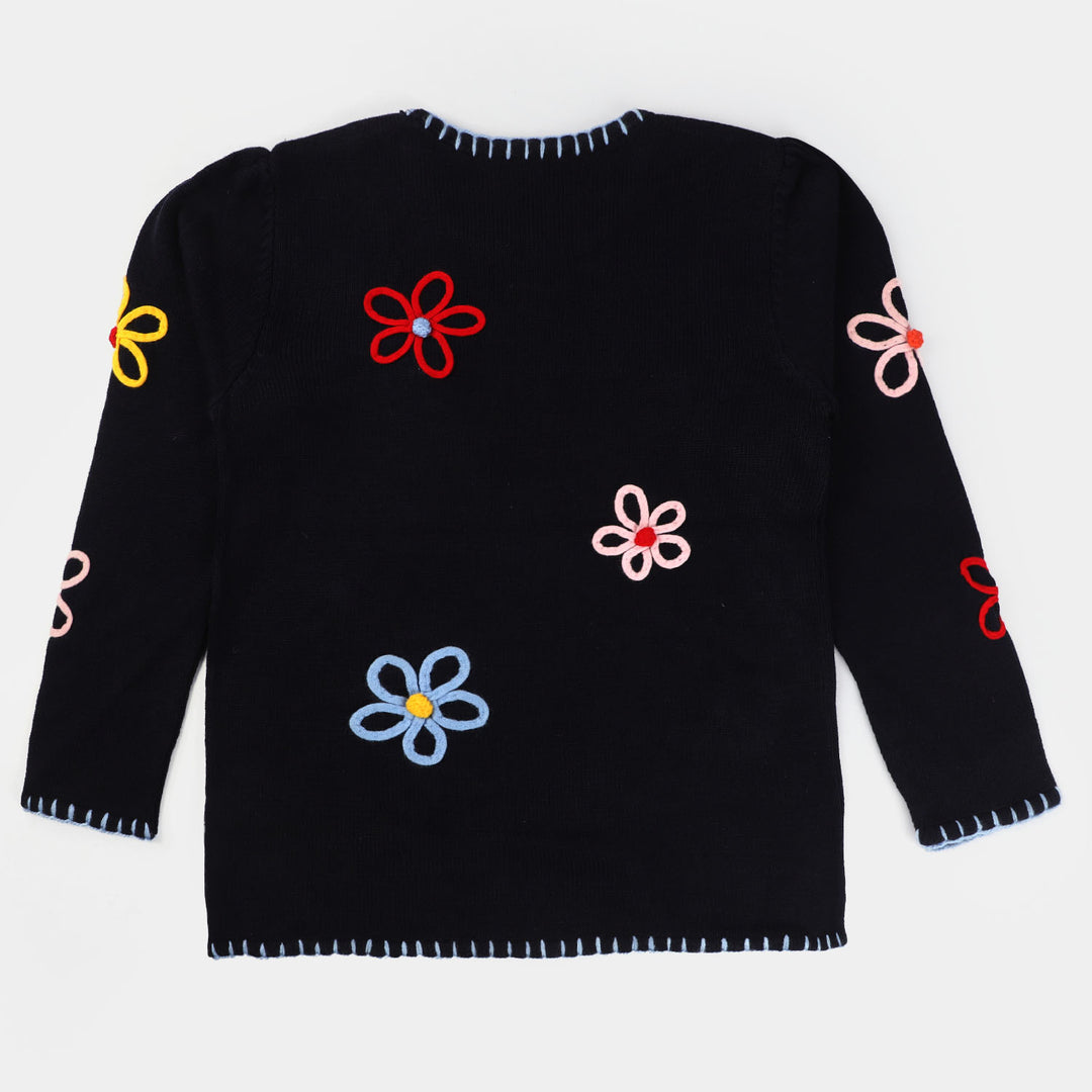Teens Girls Knitted Sweater -NAVY