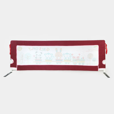 Baby Bed Fence Adjustable Safety Guard Rail | Maroon | 1.5 Meter