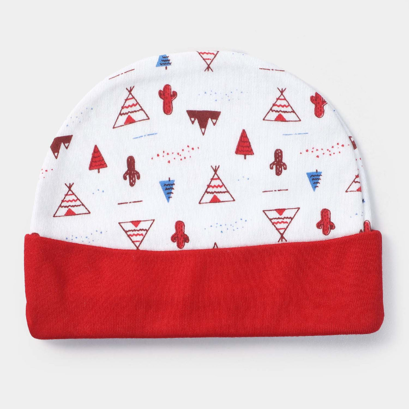 Cap Triangle Print W-Red | 0-3M