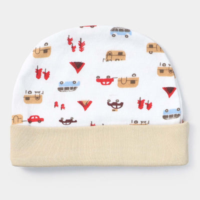 Cap Car Print W. Skin | 0-3M