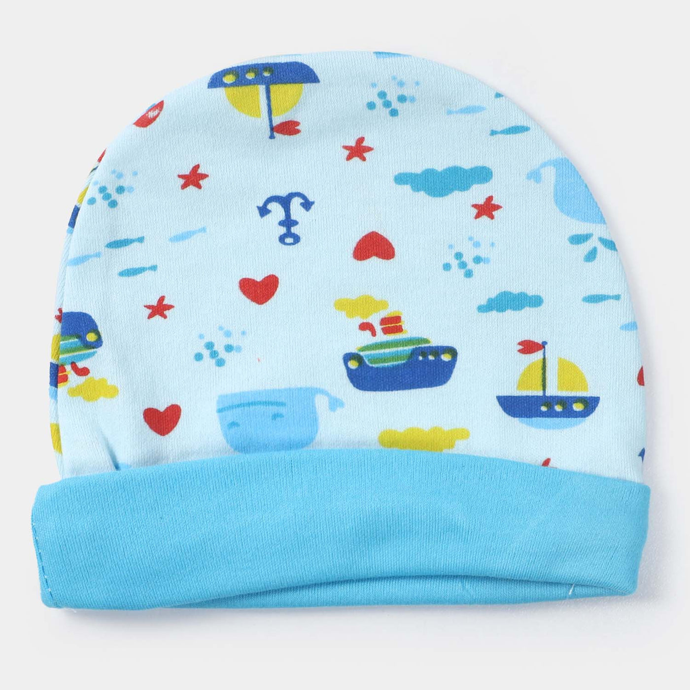 Cap Fish Print D. Blue | 0-3M