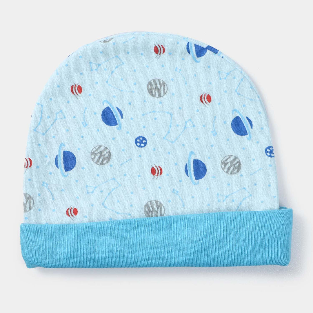 Cap Moon Print D-Blue | 0-3M