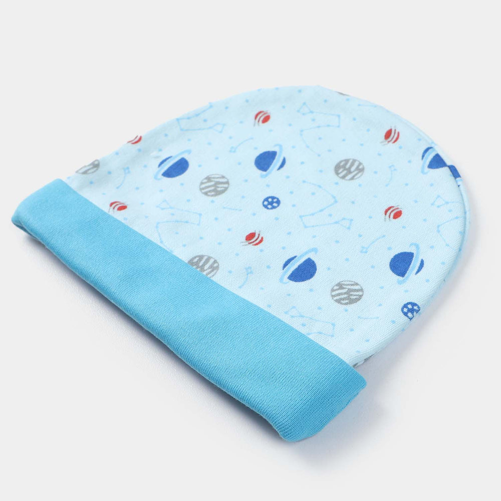 Cap Moon Print D-Blue | 0-3M