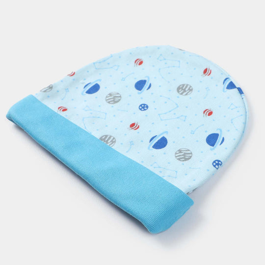 Cap Moon Print D-Blue | 0-3M