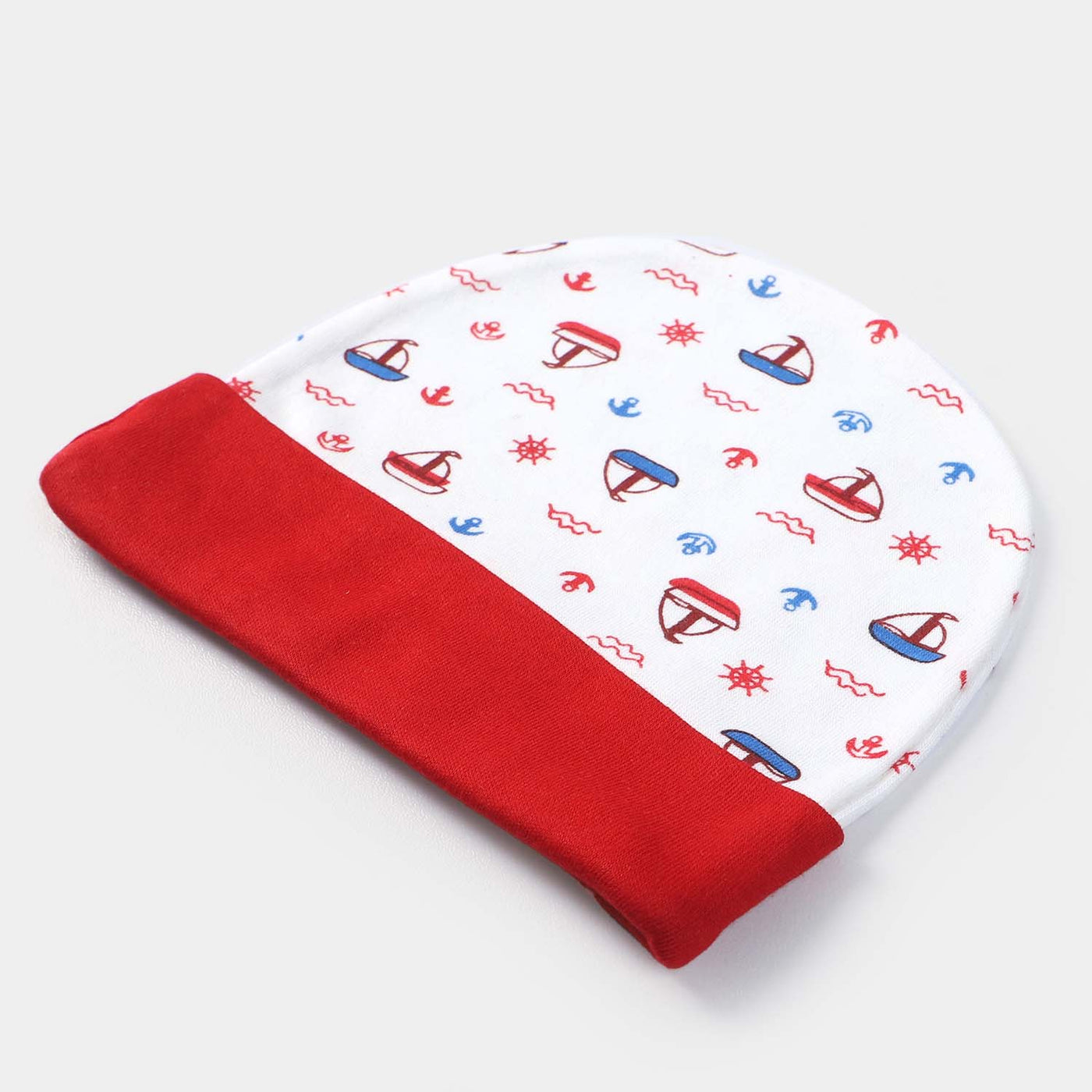 Cap Ship Print W-Red | 0-3M