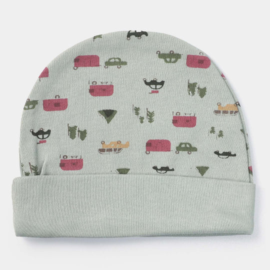 Cap Car Print 996 D. Green 0-3M